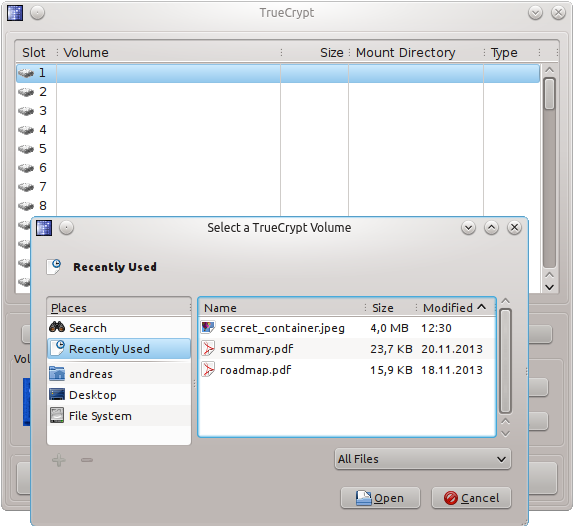 TrueCrypt Leaks Recently Used Containerfiles